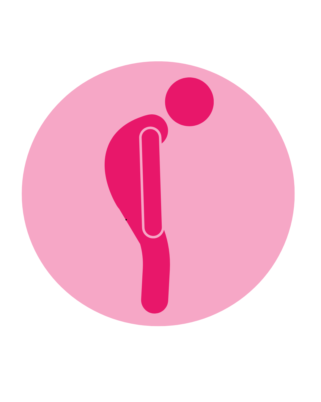 physiotherapy clinic icon showing a human hip and leg joint illustration.